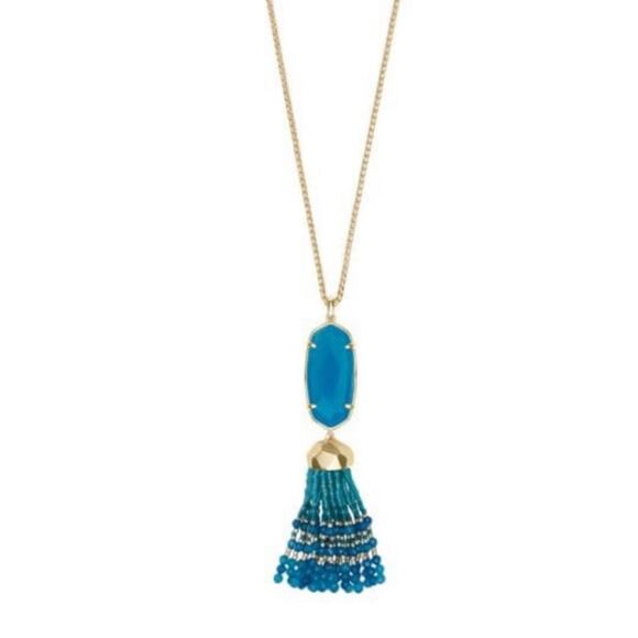 NWT! Kendra Scott Eva Goldplated Brass Tassel Pendant Necklace - Picture 1 of 5